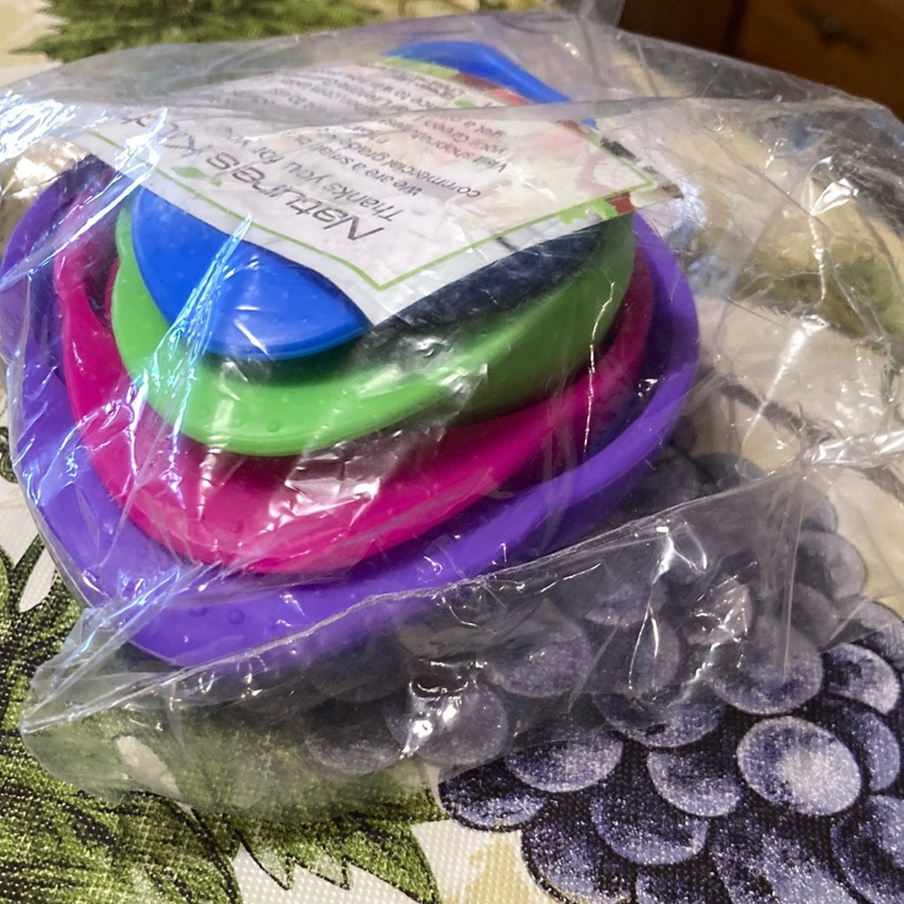 Collapsible Measuring Cups. Made by Natures Kitchen.
